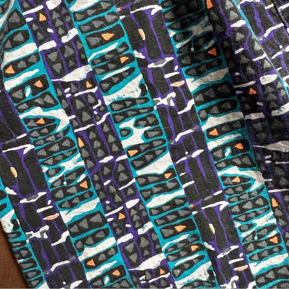 Vtg Y2k Key Elements Abstract Pattern Men's Cotto… - image 2